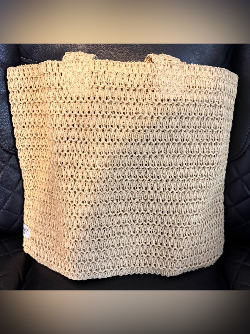 Burberry Goddess Straw Tote Bag